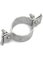 Apkaba apvaliam stulpui, ø38 mm, TIESI, plieninė, ZN (cinkas)