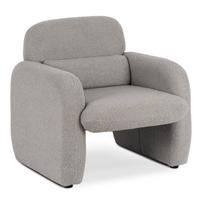 TOGO pilkas „Boucle“ modernus poilsio fotelis