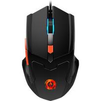 CANYON Vigil Optical Gaming Mouse with 6 programmable buttons, Pixart optical sensor, 4 levels of DPI and up to 3200, 3 million times key life, 1.65m PVC USB cable,rubber coating surface and colorful RGB lights, size:125*75*38mm, 140g