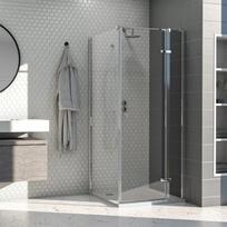 Dušo kabina AQUALUX Hinged DW 80x80, dešininė