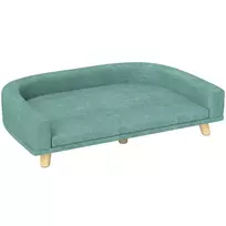 Sofa šunims, idealiai tinka dideliems šunims, paaukštinta konstrukcija, žalia, 98x67x25cm