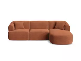 Modular Right Corner Sofa, "Campi", 4 Seats, 256x156x70 Made in Europe