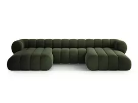 Velvet Panoramic Sofa, "Koge", 6 Seats, 348x165x70 Made in Europe