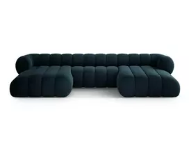 Velvet Panoramic Sofa, "Koge", 6 Seats, 348x165x70 Made in Europe