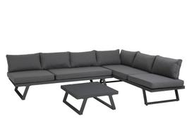 Lauko baldų komplektas BREMEN : kampinė sofa ir stalas, pilkos sp.