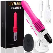 Sekso mašina LIVMAN YQ-B33 su vibratoriumi, 10 vibracijos ir 3 teleskopiniais režimais bei nuotolinio valdymo pultu