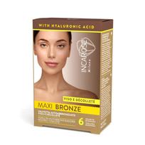 Automatinio įdegio servetėlės veidui ir dekoltė, INCAROSE Maxi Bronze / 6 vnt x 7 ml