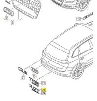 AUDI Q3 Q3 Q5 Q7 Galinė 40 TFSI emblema chromuota originali 8U0853744A