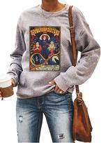 Vintažinis Sanderson Raganų Raštas Moteriškas Džemperis Ykomow Pilkas Xl, XL