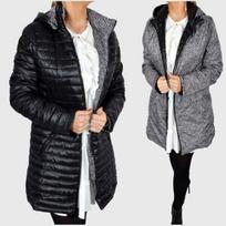 Dvipusė striukė moterims Fashion, juoda