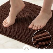 Vonios kambario kilimėlis „Coziness“ – rudas, minkštas ir neslystantis