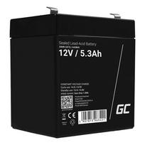Techninės priežiūros nereikalaujantis AGM VRLA Green Cell AGM45 12V 5,3Ah akumuliatorius (skirtas signalizacijai, kasos aparatui, žaislui)