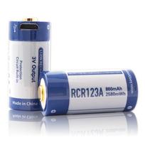 Keeppower akumuliatorius RCR123A 3V 860mAh + USB (1 vnt.)