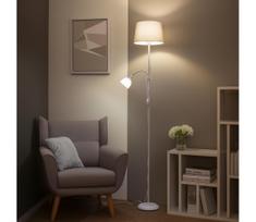 Brilagi - Grindinė lempa CERIA 1xE27/100W/230V + 1xE14/25W balta/pilka