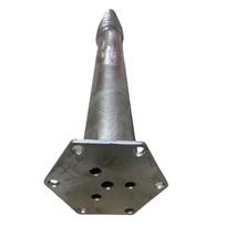 Sraigtinis pamatas M 68x160x1200 mm M12 HDG su plokštele