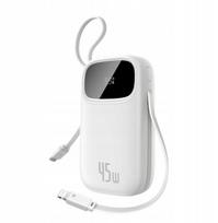 Atsarginis maitinimo šaltinis ("Power Bank") Baseus Enerfill Fc31 Powerbank 20000mah 45w su Usb-c ir Lightning kabeliais, baltas