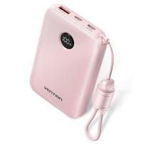 Atsarginis maitinimo šaltinis ("Power Bank") Vention 10000mah Powerbankas, 2xusb-c, 1xusb-a, 22.5w, Rožinis