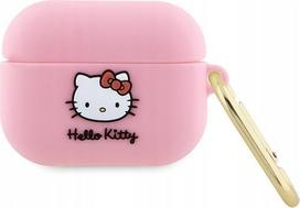 Hello Kitty silikoninis 3D Kitty Head dėklas AirPods Pro - rožinis