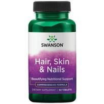 Swanson Hair, Skin & Nails maisto papildas plaukams, odai ir nagams, 60 tablečių