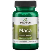 Swanson Maca peruvinės pipirnės šaknų ekstraktas, 60 kapsulių