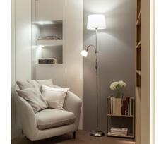Brilagi - Grindinis šviestuvas CERIA 1xE27/100W/230V + 1xE14/25W matinis chromas/balta