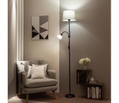 Brilagi - Toršeras CERIA 1xE27/100W/230V + 1xE14/25W juoda/pilka