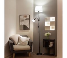 Brilagi - Toršeras CERIA 1xE27/100W/230V + 1xE14/25W juoda/balta