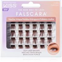KISS Falscara Multi Wisps priklijuojamų blakstienų kuokšteliai Mocha 24 vnt.