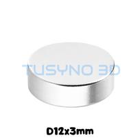 Neodimio magnetai D12x3 mm – magnetai 3D spausdinimui 10 vnt. pakuotėje