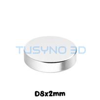 Neodimio magnetai D8x2 mm – magnetai 3D spausdinimui 10 vnt. pakuotėje
