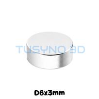 Neodimio magnetai D6x3 mm – magnetai 3D spausdinimui 10 vnt. pakuotėje
