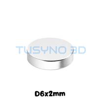 Neodimio magnetai D6x2 mm – magnetai 3D spausdinimui 10 vnt. pakuotėje