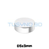 Neodimio magnetai D5x3 mm – magnetai 3D spausdinimui 10 vnt. pakuotėje