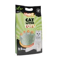 UNIQ PETS biologiškai skaidžios kačių kraikas TOFU, 2,5 kg, žaliosios arbatos aromatas