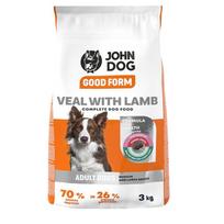 JOHN DOG Good Form Medium an large breeds Veal with lamb – sausas maistas šunims – 3kg