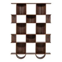 Tamsiai rudos spalvos knygų spinta iš mango masyvo 130x180x35 cm Sinne – WOOOD