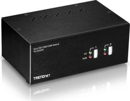TRENDnet KVM Switch 2-Port DVI USB mit Audio USB 2.0 Hub | TK-232DV | 0710931170146