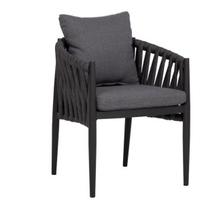 Lauko kėdė Home4You BRISTOL 61,5x62,5x77 cm Pilka Metalinė Moderni