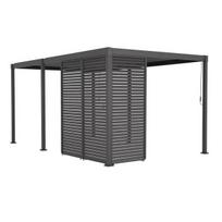 Žaliuzių siena Home4You MIRADOR-80/88 tamsiai pilka, metalinė