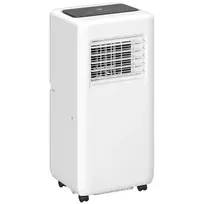 HOMCOM mobilus oro kondicionierius 3-in-1 su aušinimu, oro sausintuvu, ventiliatoriumi, oro išleidimo žarna, 9000BTU automatinis oro aušintuvas su nuotolinio valdymo pultu, laikmačiu, vaikų saugos užraktu, baltas