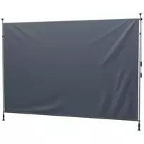 Lauko markizė, tentas su rankiniu alkūniniu mechanizmu, 350 cm, tamsiai pilka