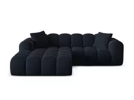 Velvet Left Corner Sofa, "Treno", 3 Seats, 240x184x70 Made in Europe