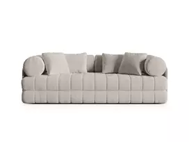 Velvet Sofa With Bed Function, "Kemi", 3 Seats, 206x95x70 Made in Europe