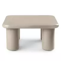 Kavos staliukas Cherry, 70 cm, blizgus, tamsiai smėlio spalvos