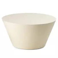 Kavos staliukas Eclipso, 60 cm, blizgus, kreminės baltos spalvos