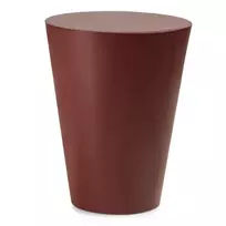 Šoninis staliukas „Eclipso“, 40 cm, bordo-rudos spalvos, blizgus