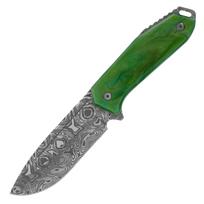 Takumitak Takumi TKF502GN Damascus/Olive Peilis su fiksuotu ašmeniu