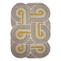 Rankų darbo žalios spalvos iš vilnos kilimas 160x230 cm Spiral Shaped – Flair Rugs