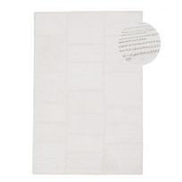 Rankų darbo baltos spalvos iš vilnos mišinio kilimas 200x300 cm Sculptured Blocks – Flair Rugs