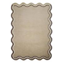 Rankų darbo natūralios spalvos iš vilnos kilimas 160x230 cm Leo Scallop – Flair Rugs